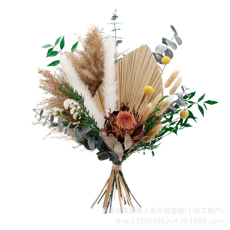 Yunnan Pufan small reed boxed mixed natural real flowers mixed and matched DIY material package combination wholesale dried flower bouquet