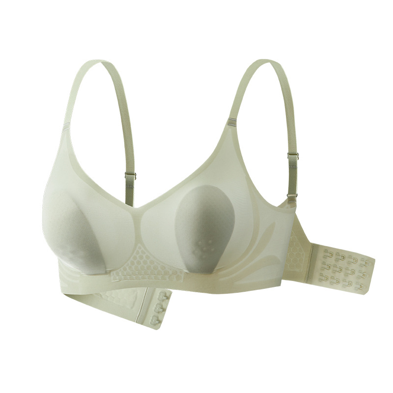 279 ultra-thin ice underwear summer thin women's breathable back underwear comfortable and seamless no steel ring gathering bra