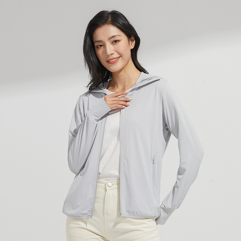 Original yarn outdoor ice silk sunscreen clothing women's summer cool feeling UV protection sunscreen clothing men's large brim removable sunscreen jacket