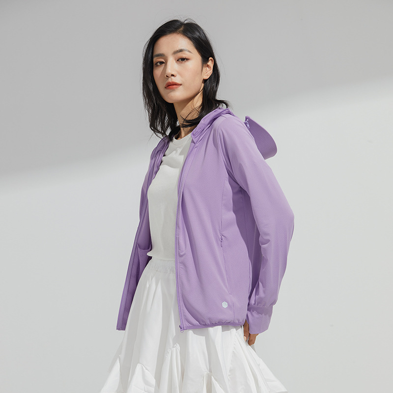 Original yarn outdoor ice silk sunscreen clothing women's summer cool feeling UV protection sunscreen clothing men's large brim removable sunscreen jacket