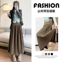 Satin Blouse For Women Draped Long Sleeve Round Neck Solid Color Vintage Daily Top
