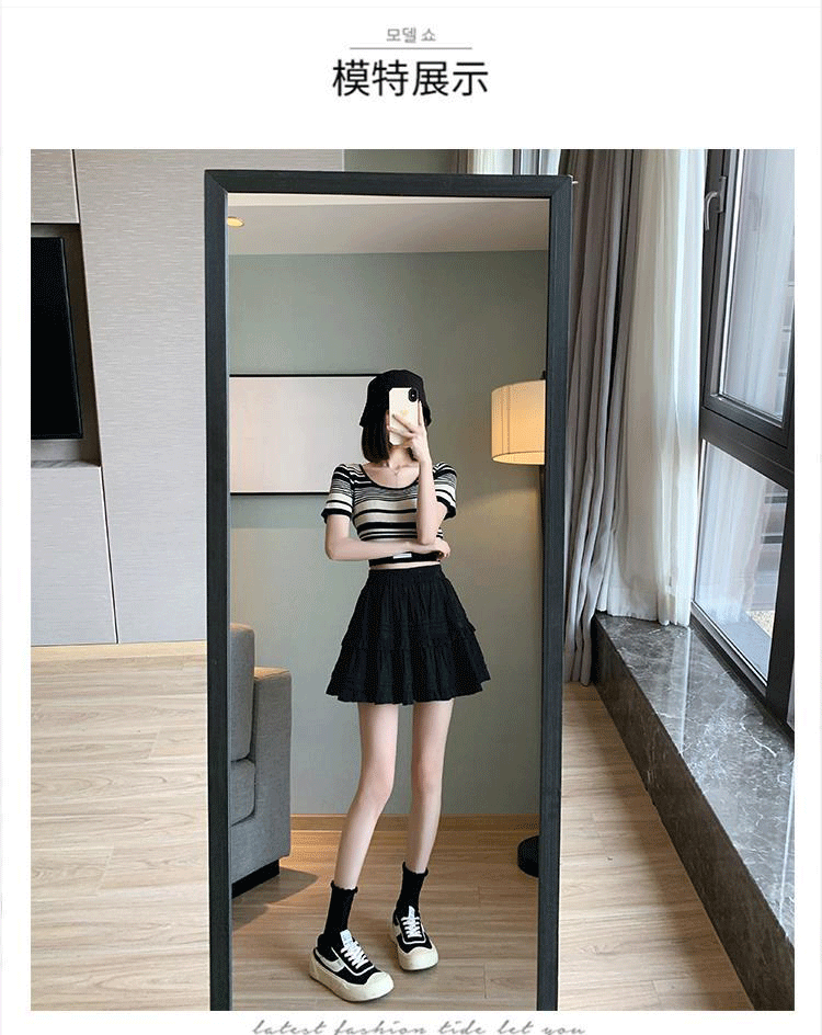 Women Lace Cake Skirt White Short Skirt Summer Polyester High Waist A-Line Mini Skirt