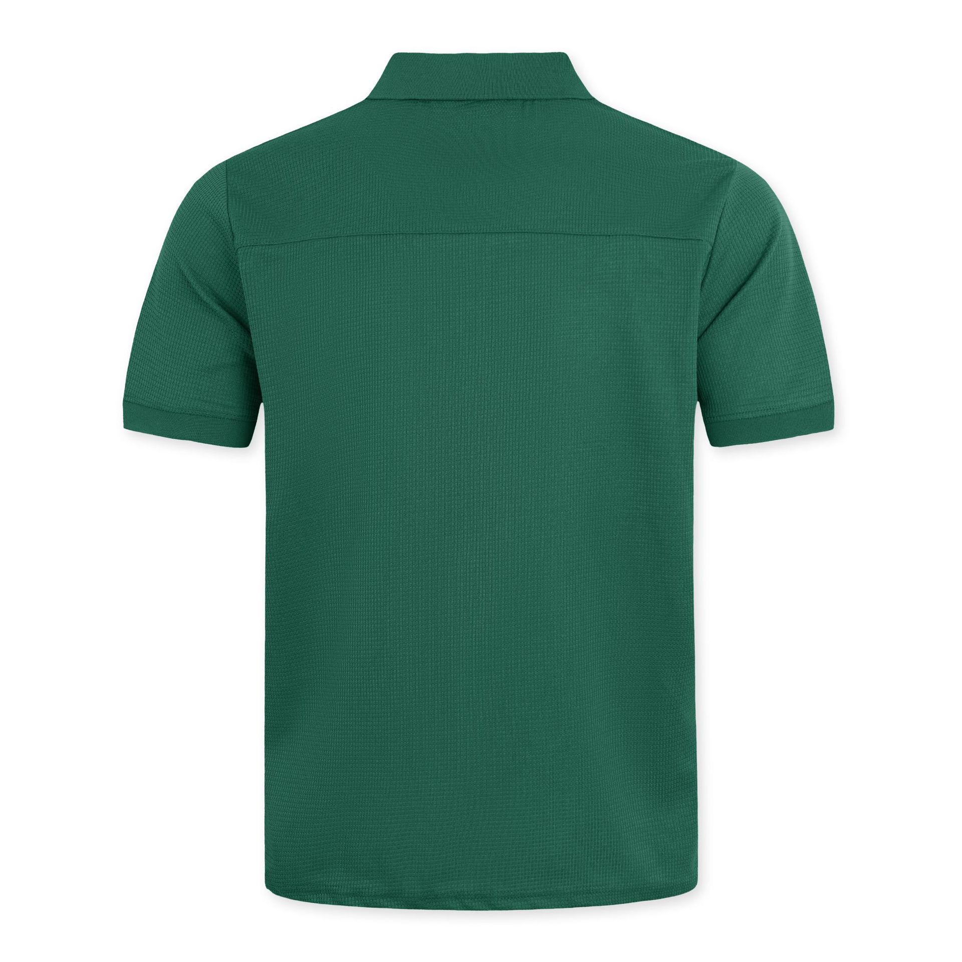Áo sơ mi Polo họa tiết bánh quế của nam giới Áo sơ mi ngắn tay giản dị có túi