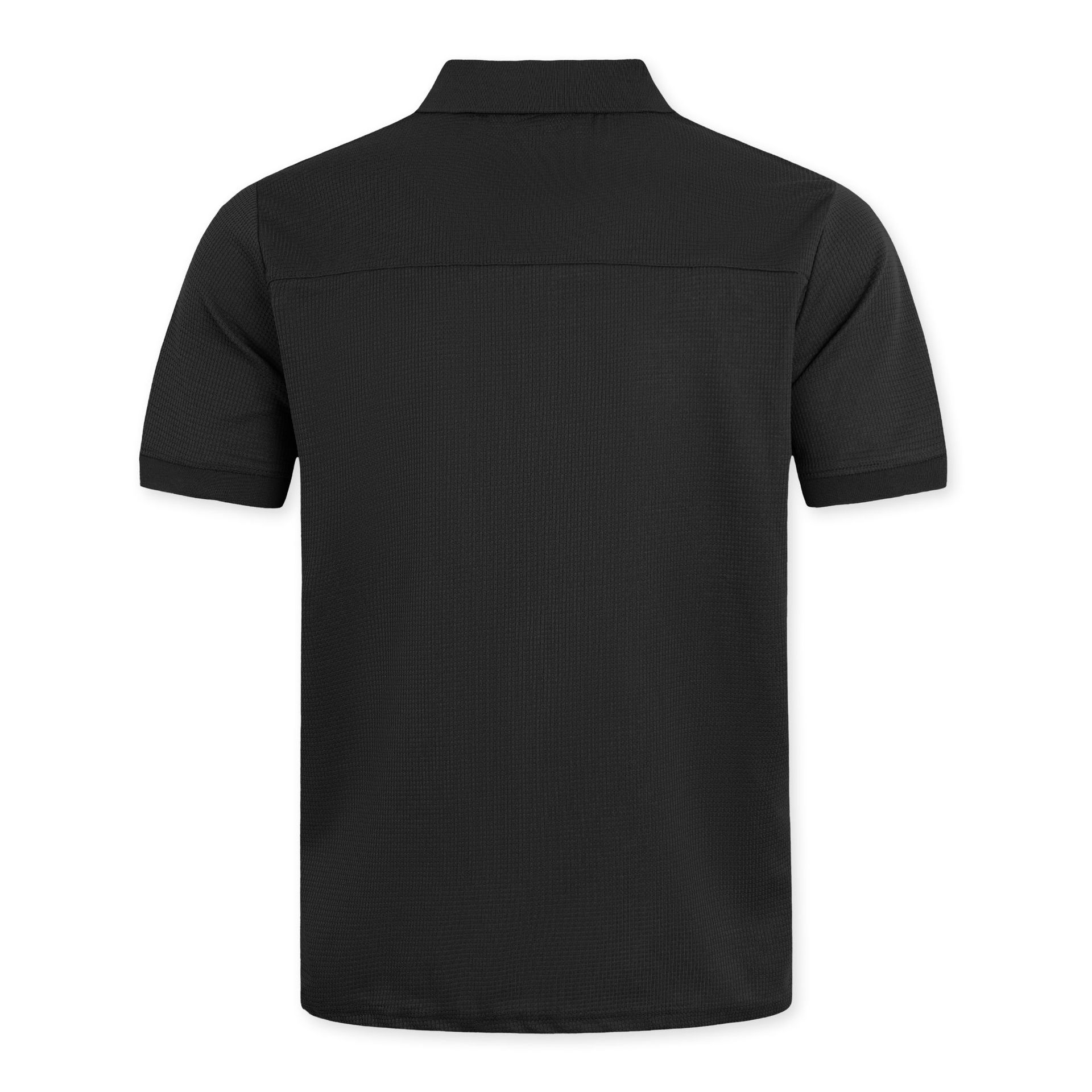 Áo sơ mi Polo họa tiết bánh quế của nam giới Áo sơ mi ngắn tay giản dị có túi