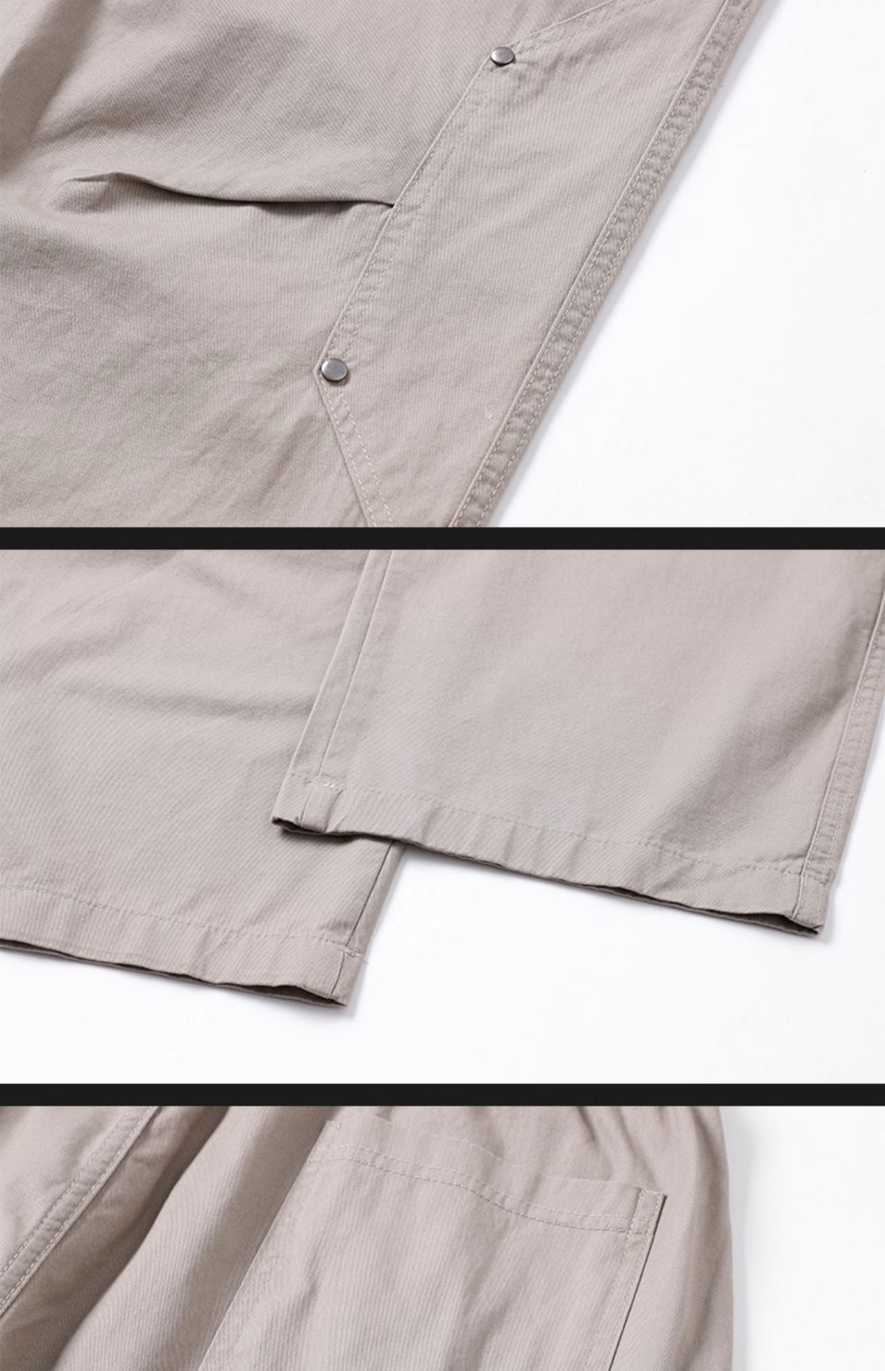Men's Cotton Casual Cargo Pants Straight Leg Loose Fit Summer Trousers