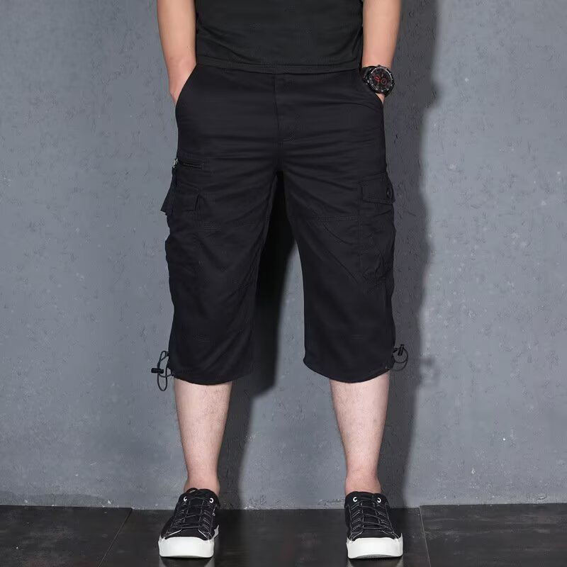 Men's Cotton Casual Cargo Shorts, Straight Leg 6-Pocket Summer Trousers
