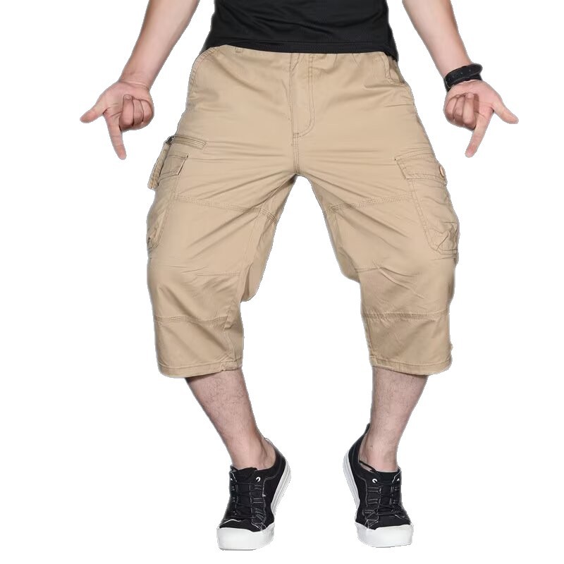 Men's Cotton Casual Cargo Shorts, Straight Leg 6-Pocket Summer Trousers