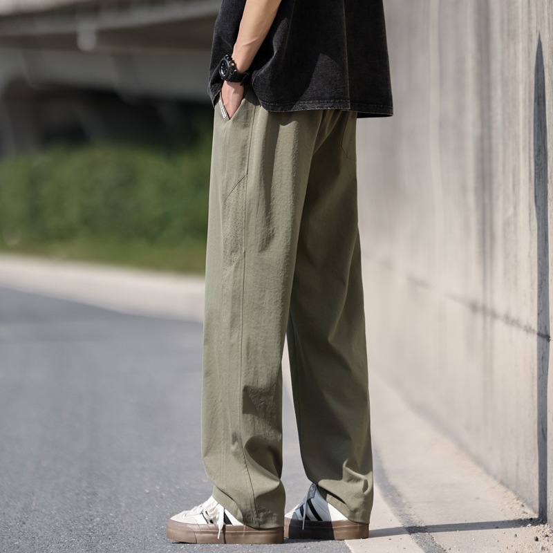 Men's Quick-Dry Casual Pants, Lightweight Summer Trousers with Drawstring Waist