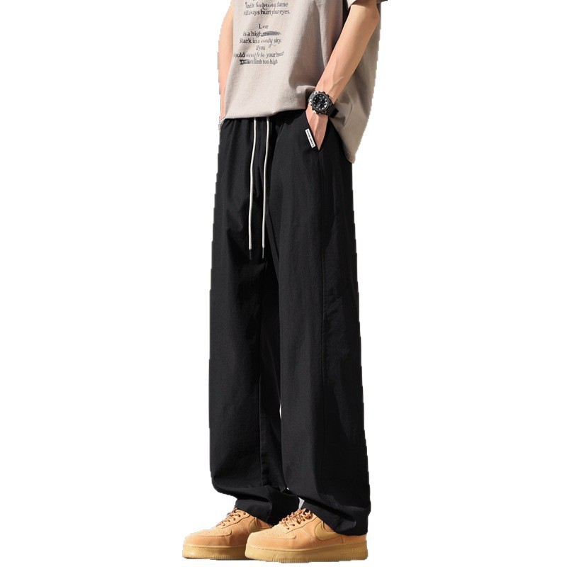 Men's Quick-Dry Casual Pants, Lightweight Summer Trousers with Drawstring Waist