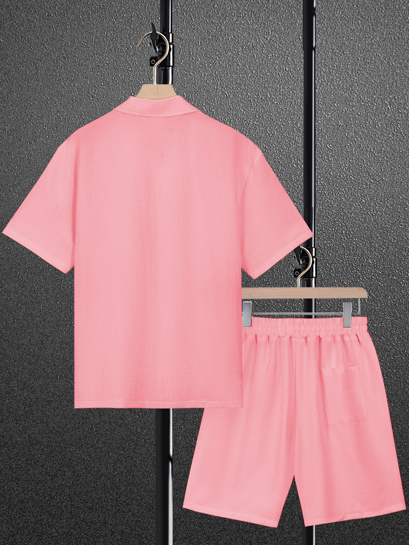 Men's Casual Short Sleeve Shorts Set, Button Down Shirt and Shorts Outfit for Summer
