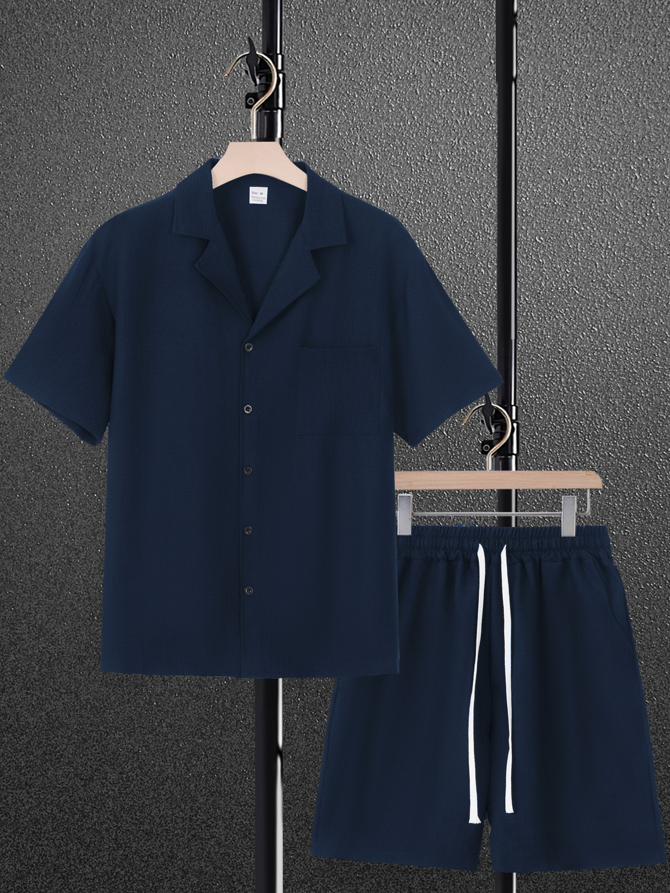 Men's Casual Short Sleeve Shorts Set, Button Down Shirt and Shorts Outfit for Summer