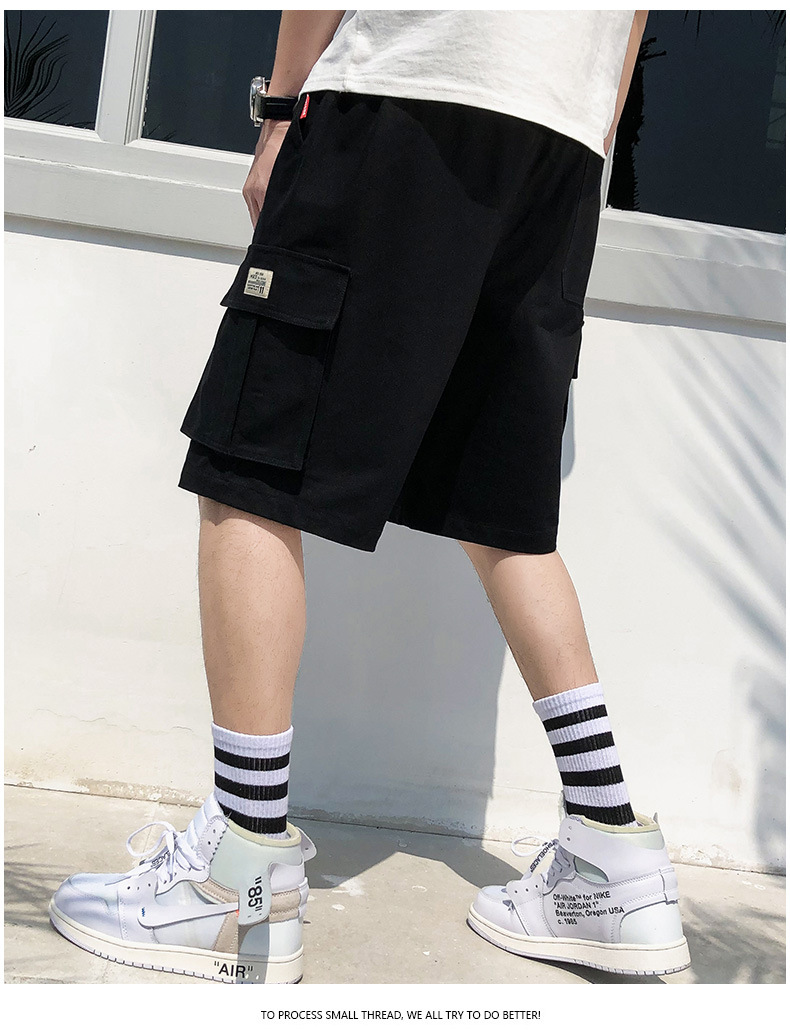 Men's Casual Cargo Shorts, Loose Fit Multi-Pocket Summer Shorts for Outdoor