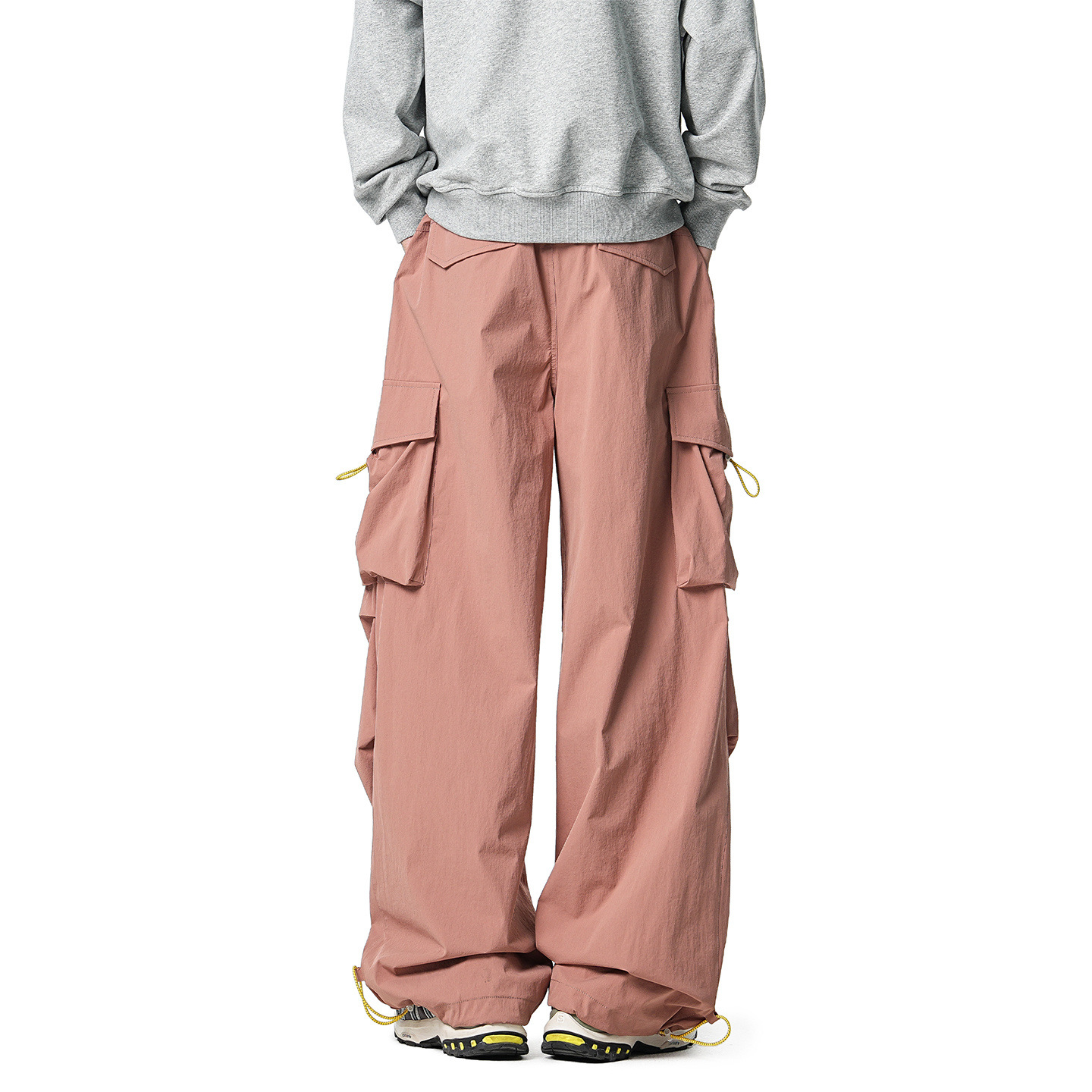 Men's Casual Drawstring Straight Leg Pants, Lightweight Summer Loose Fit Trousers