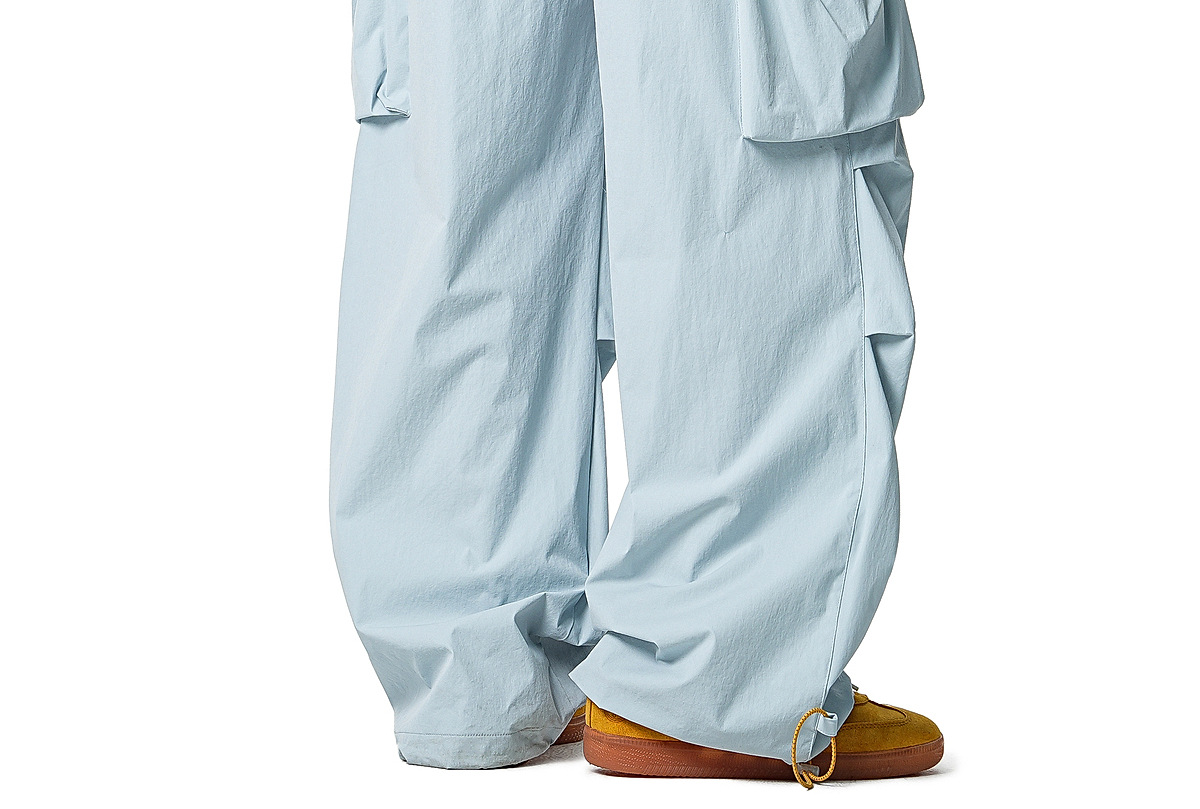 Men's Casual Drawstring Straight Leg Pants, Lightweight Summer Loose Fit Trousers
