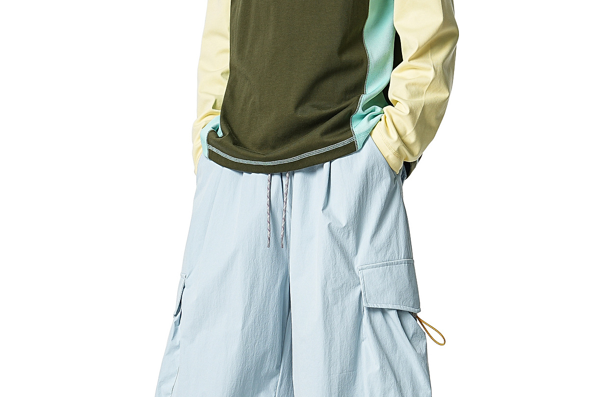 Men's Casual Drawstring Straight Leg Pants, Lightweight Summer Loose Fit Trousers