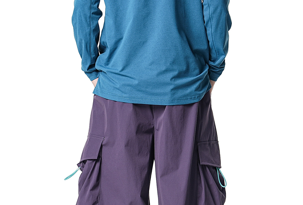 Men's Casual Drawstring Straight Leg Pants, Lightweight Summer Loose Fit Trousers