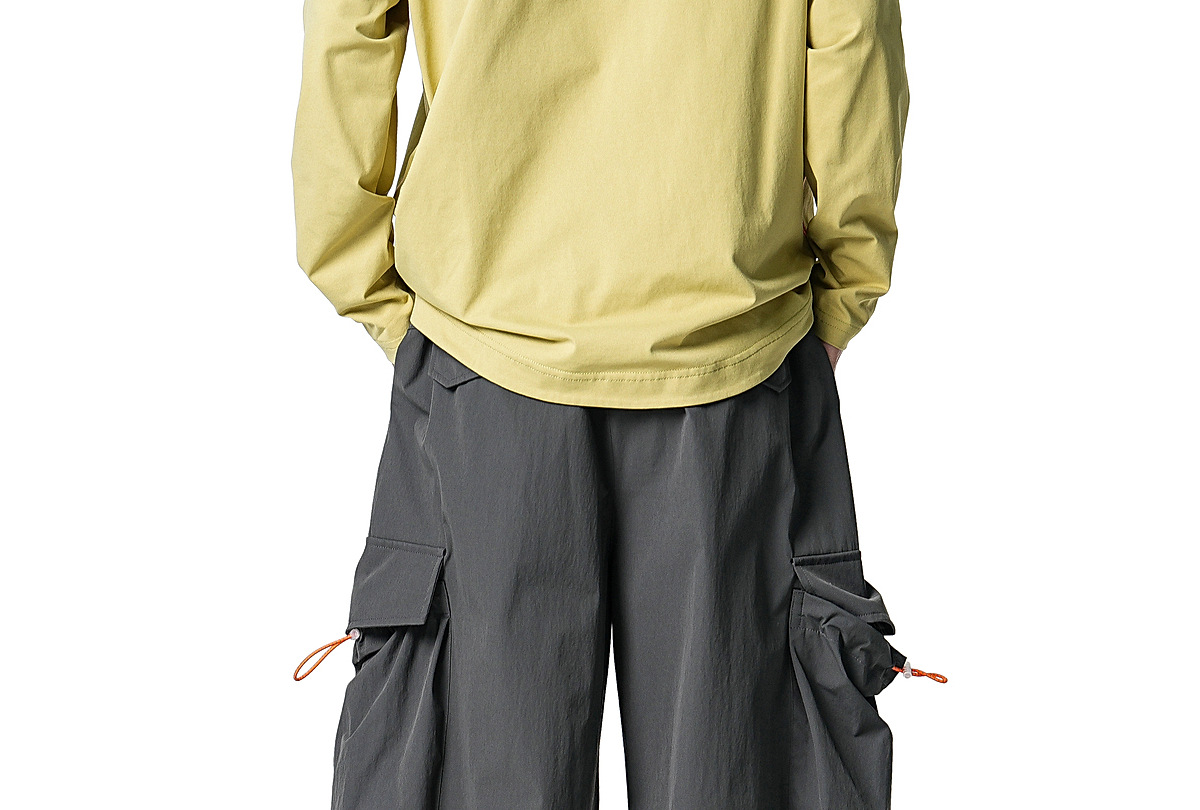 Men's Casual Drawstring Straight Leg Pants, Lightweight Summer Loose Fit Trousers
