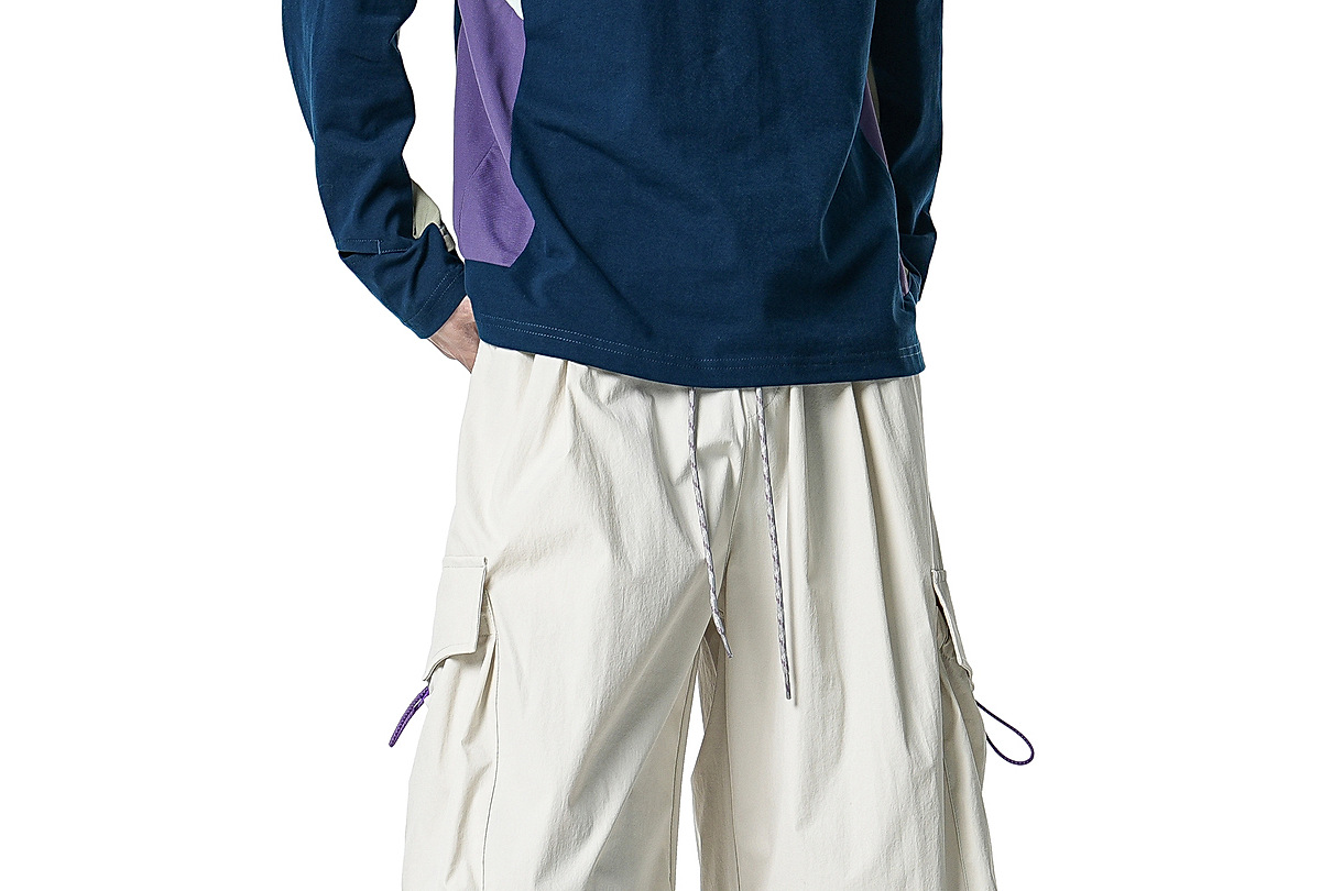 Men's Casual Drawstring Straight Leg Pants, Lightweight Summer Loose Fit Trousers