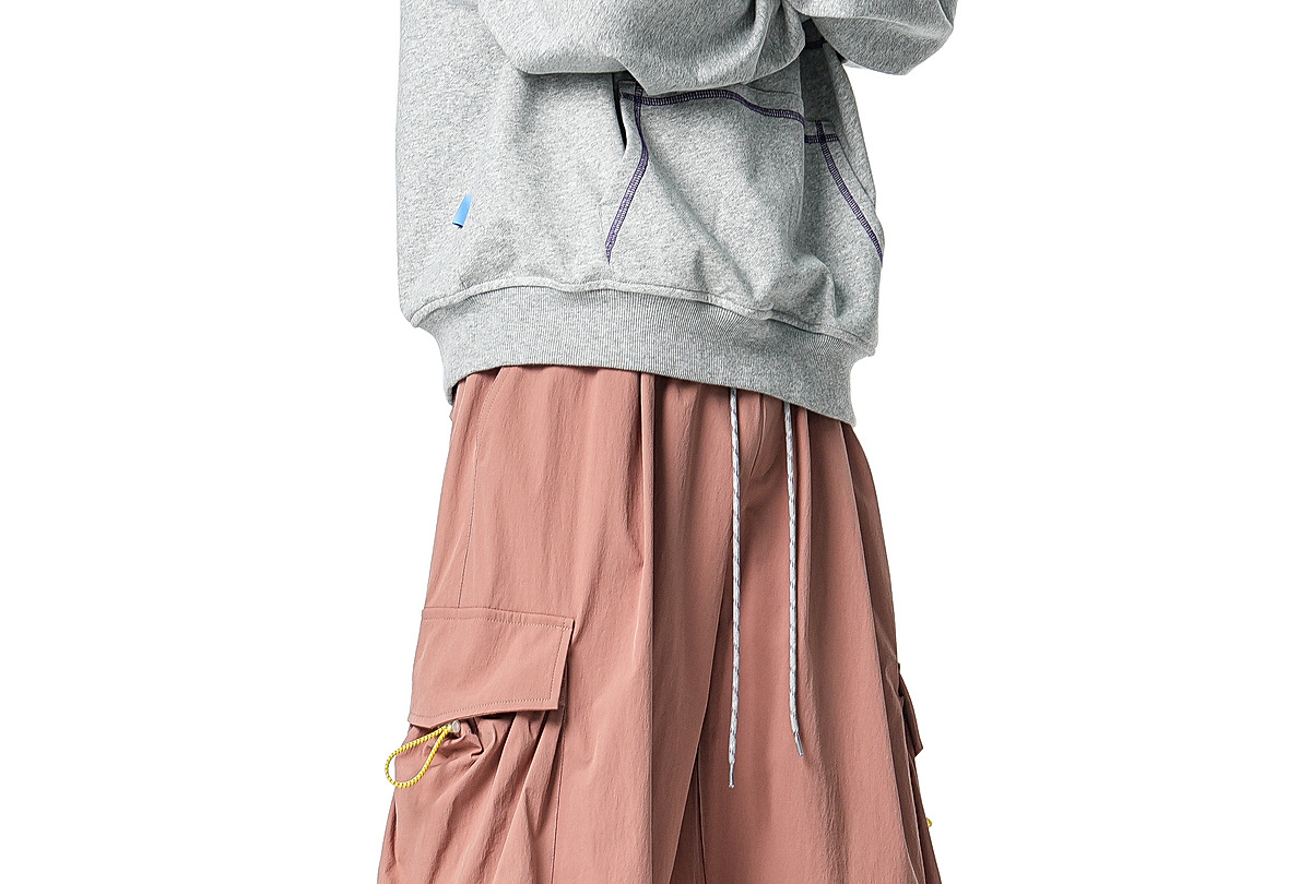 Men's Casual Drawstring Straight Leg Pants, Lightweight Summer Loose Fit Trousers