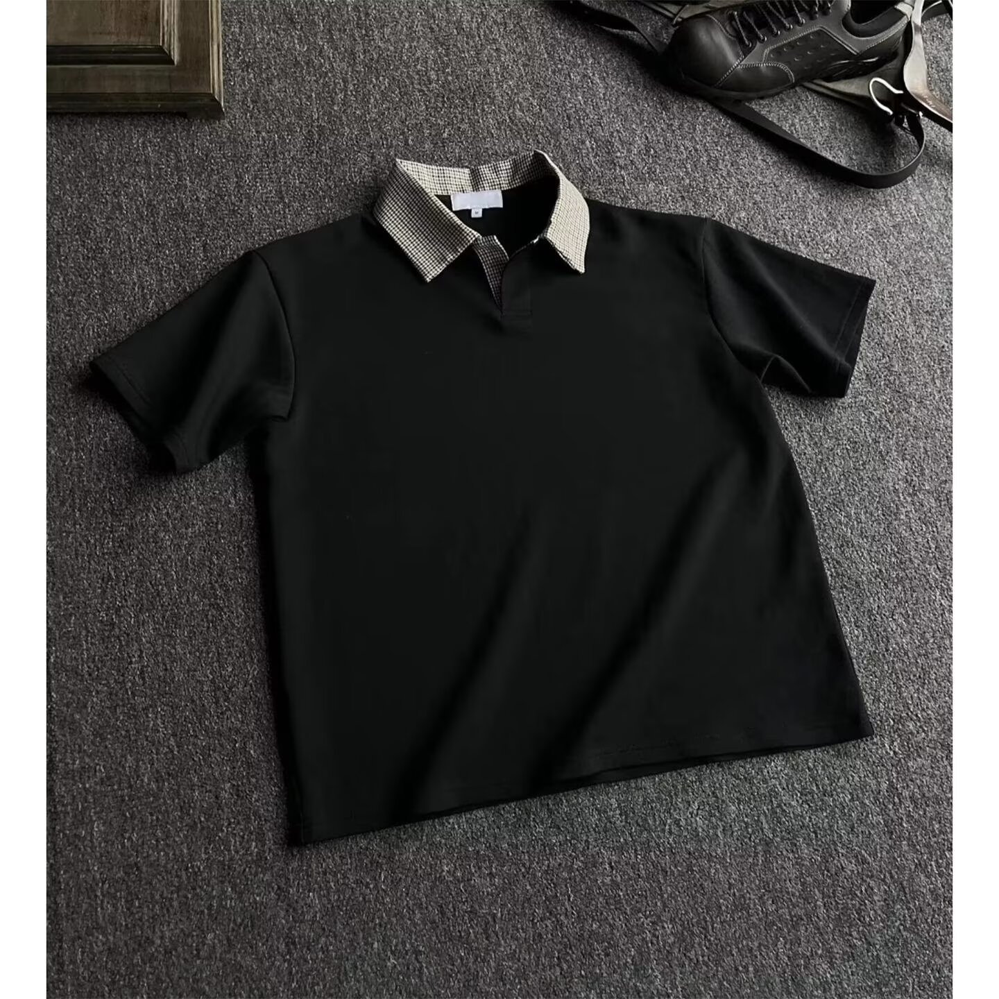 Men's Short Sleeve Polo Shirt Summer Casual Cotton Feel Knit Top