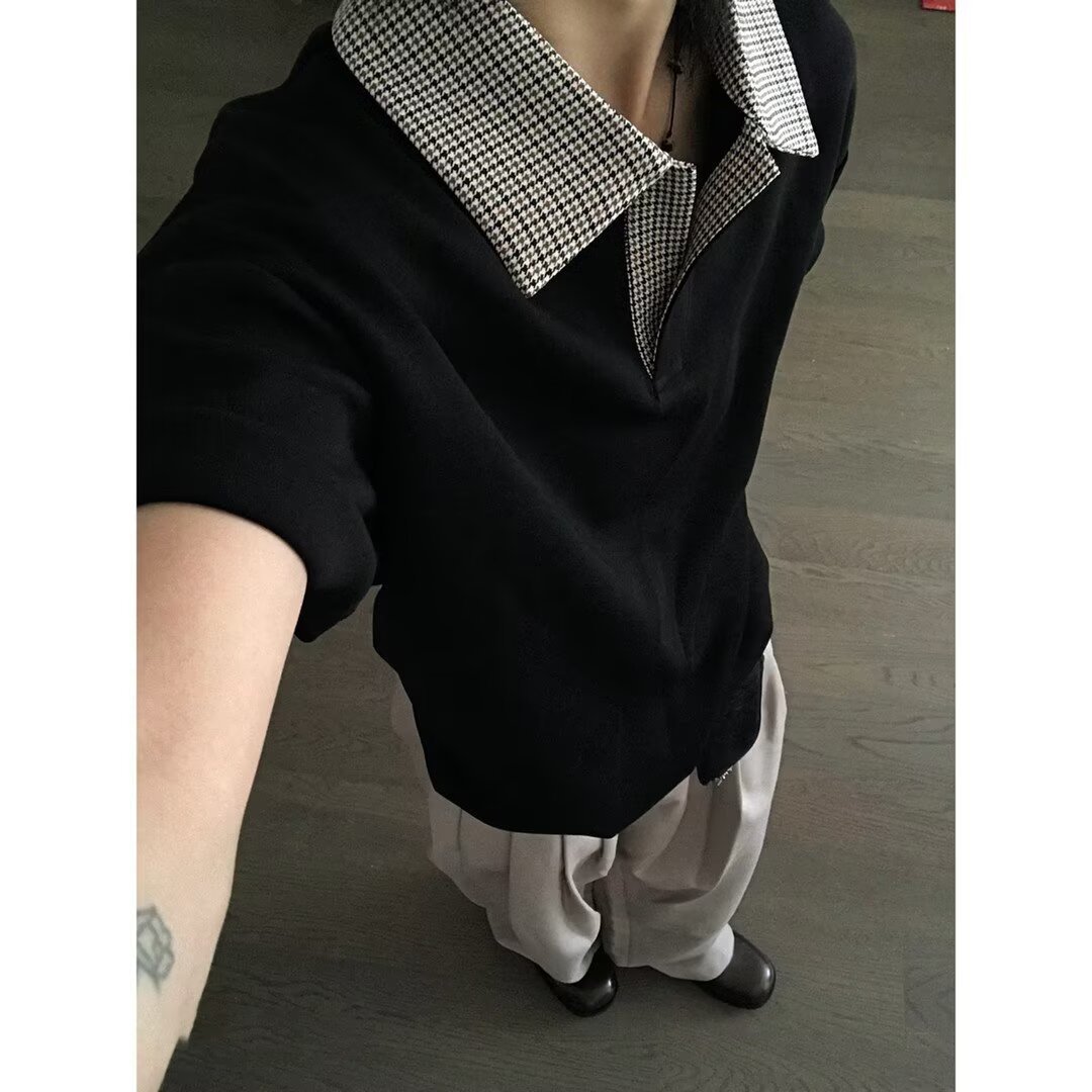 Men's Short Sleeve Polo Shirt Summer Casual Cotton Feel Knit Top