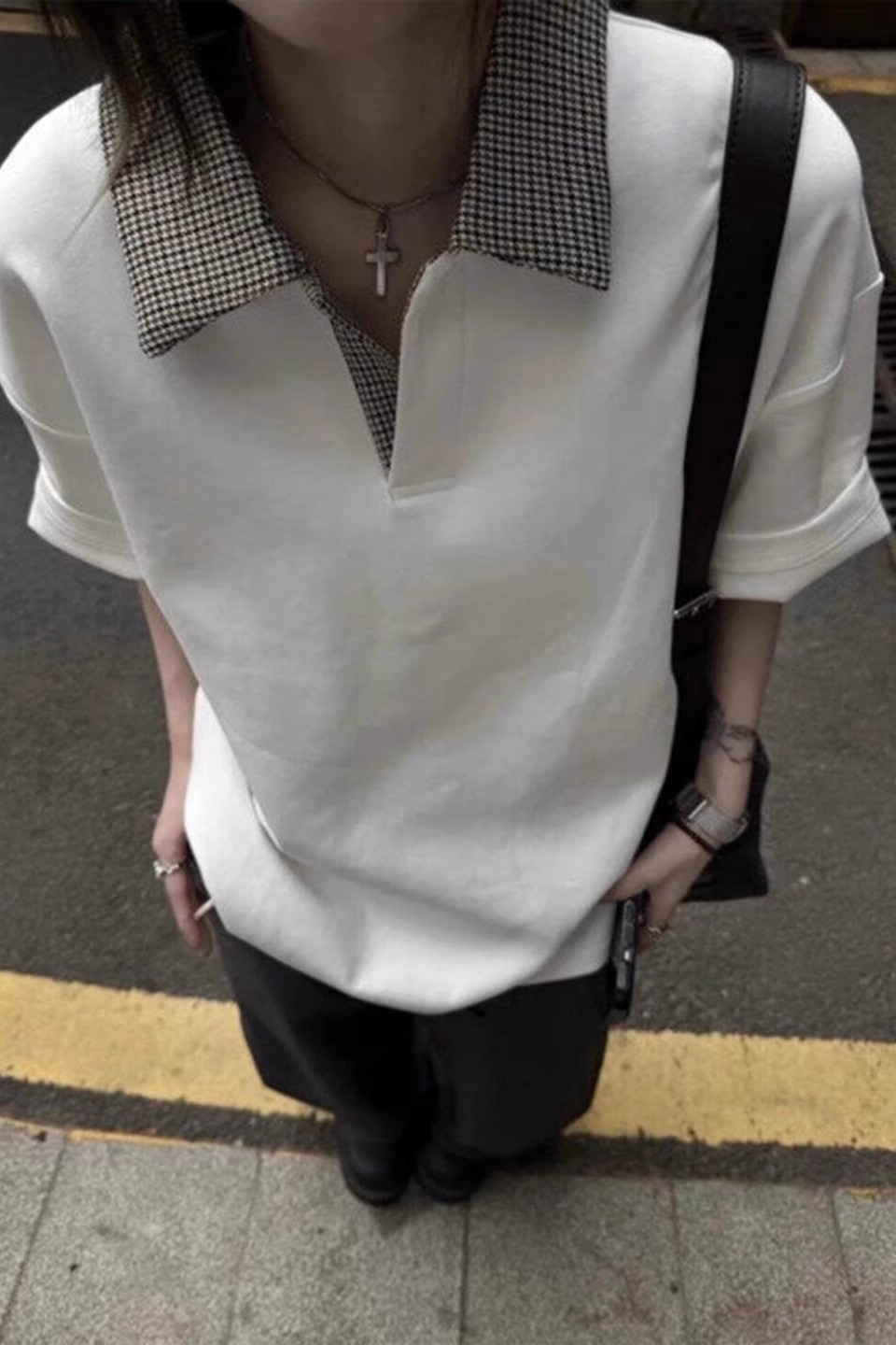 Men's Short Sleeve Polo Shirt Summer Casual Cotton Feel Knit Top