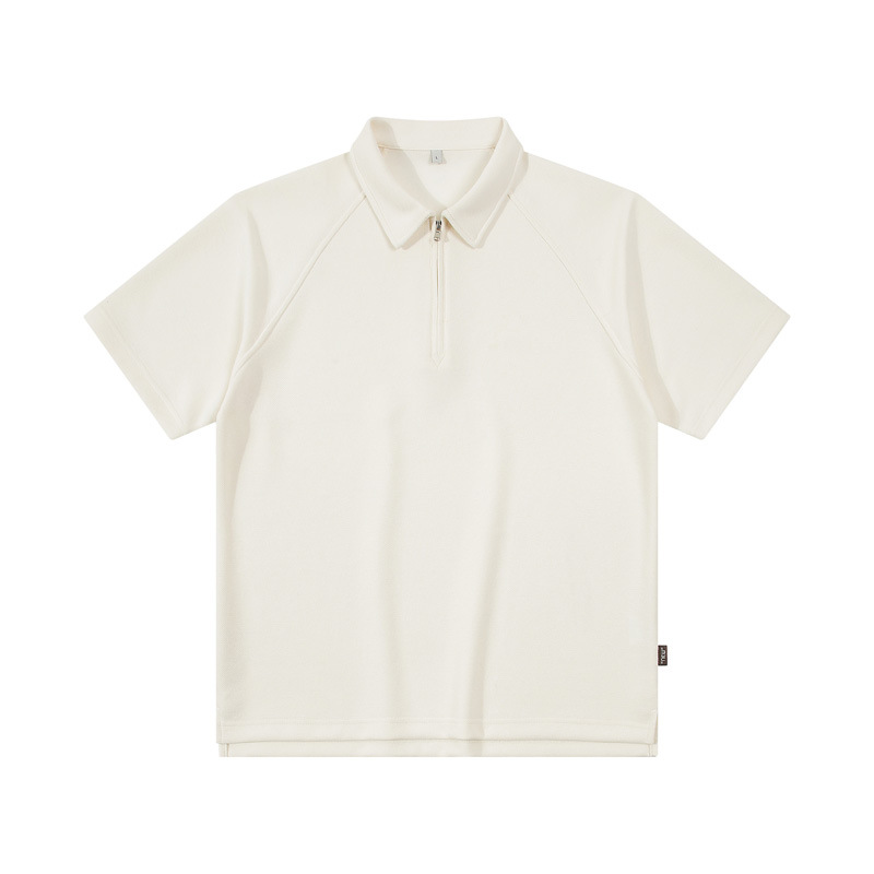 Men's Cotton Pique Polo Shirt Short Sleeve Casual American Retro Top