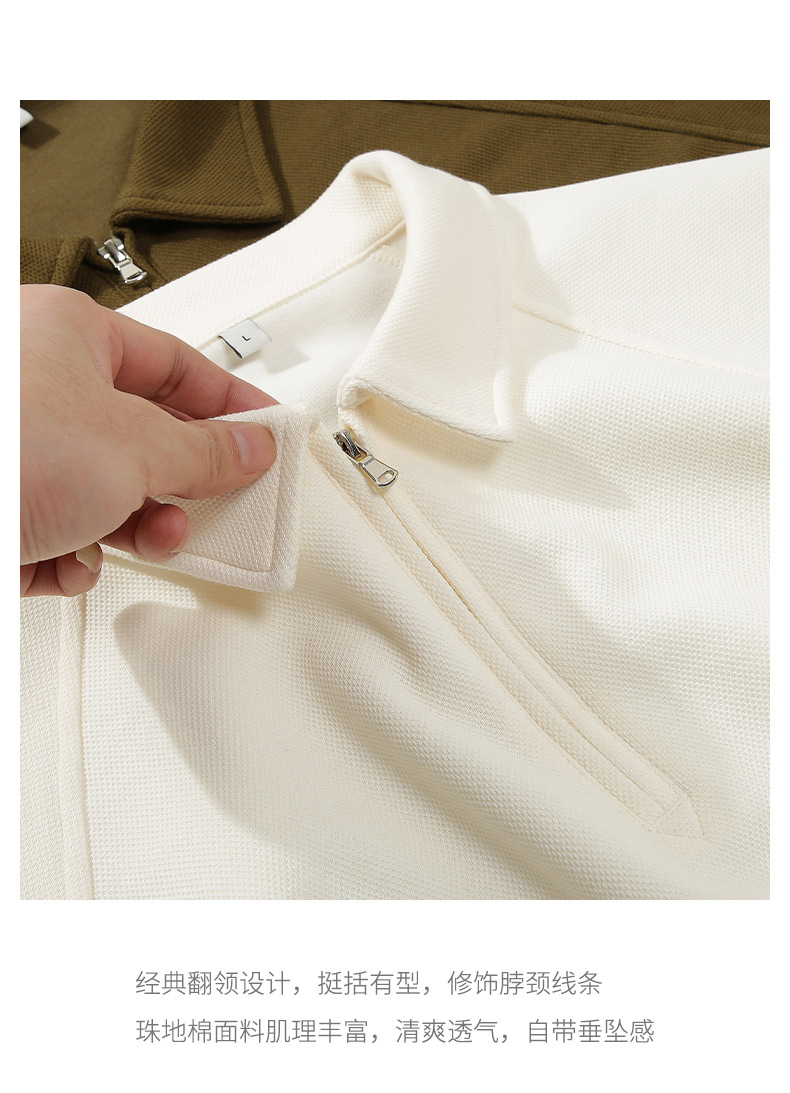 Men's Cotton Pique Polo Shirt Short Sleeve Casual American Retro Top