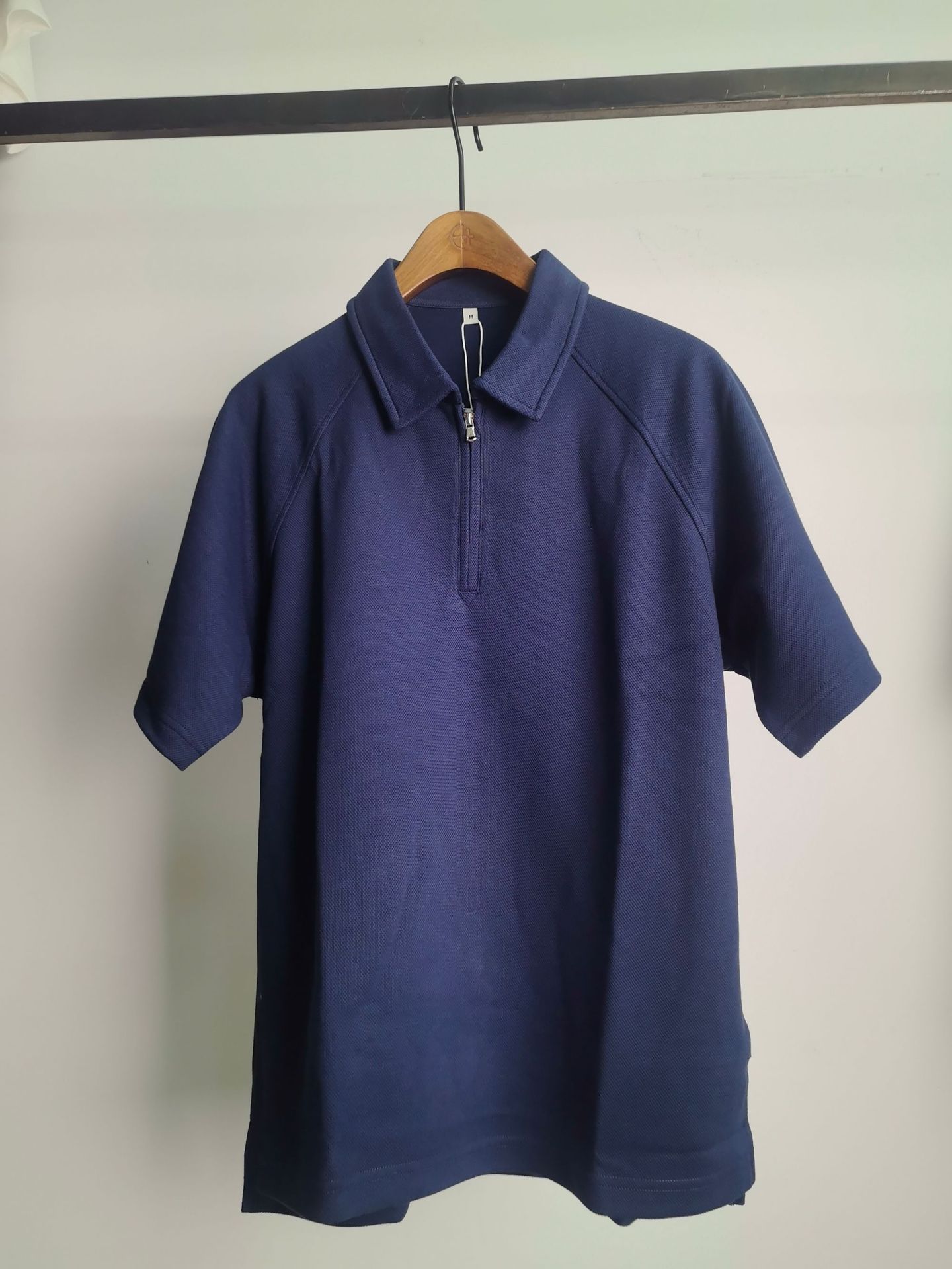 Men's Cotton Pique Polo Shirt Short Sleeve Casual American Retro Top