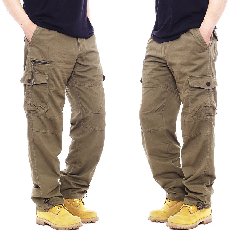Men's Summer Cargo Pants, Straight Leg Multi-Pocket Tactical Trousers for Casual Wear