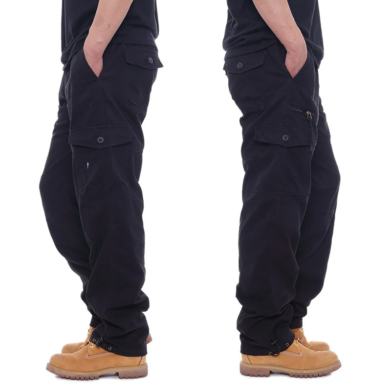 Men's Summer Cargo Pants, Straight Leg Multi-Pocket Tactical Trousers for Casual Wear