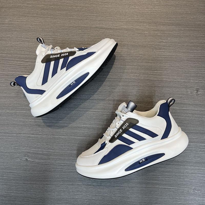 Men's Breathable Casual Sneakers, Anti-Odor Non-Slip Thick Sole Height Increasing Shoes for Summer