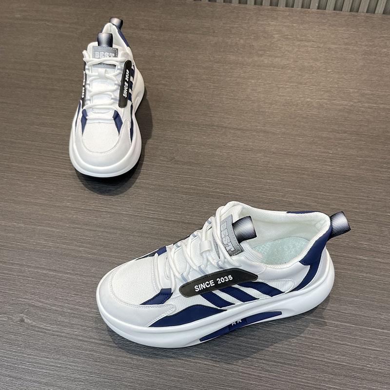 Men's Breathable Casual Sneakers, Anti-Odor Non-Slip Thick Sole Height Increasing Shoes for Summer