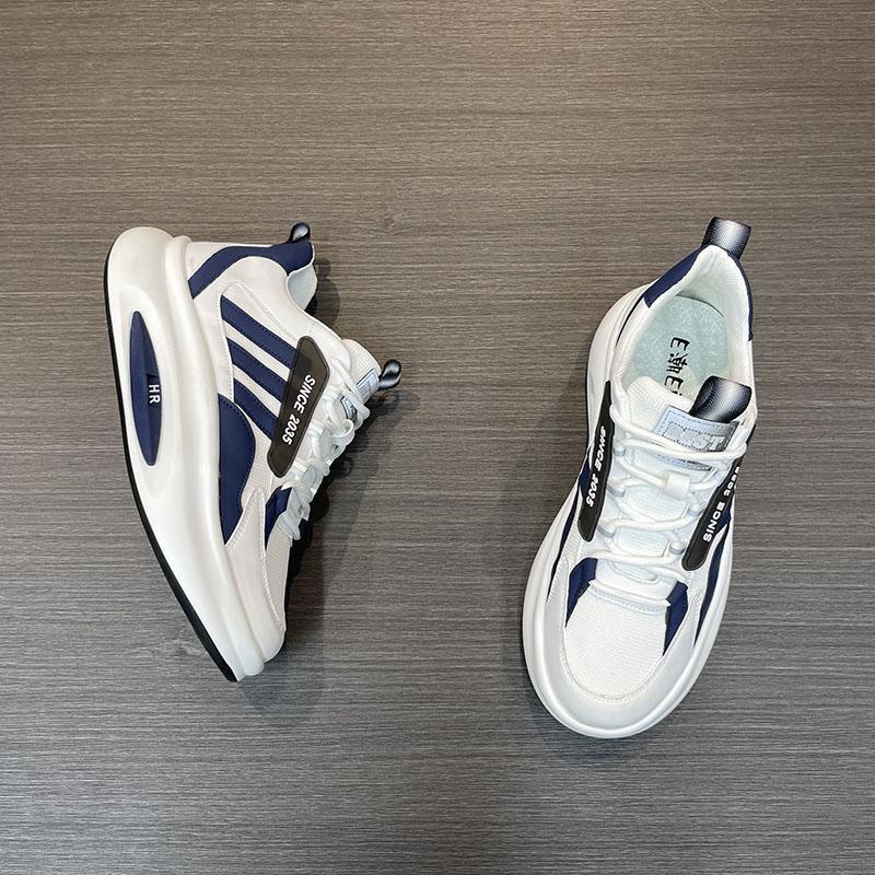Men's Breathable Casual Sneakers, Anti-Odor Non-Slip Thick Sole Height Increasing Shoes for Summer