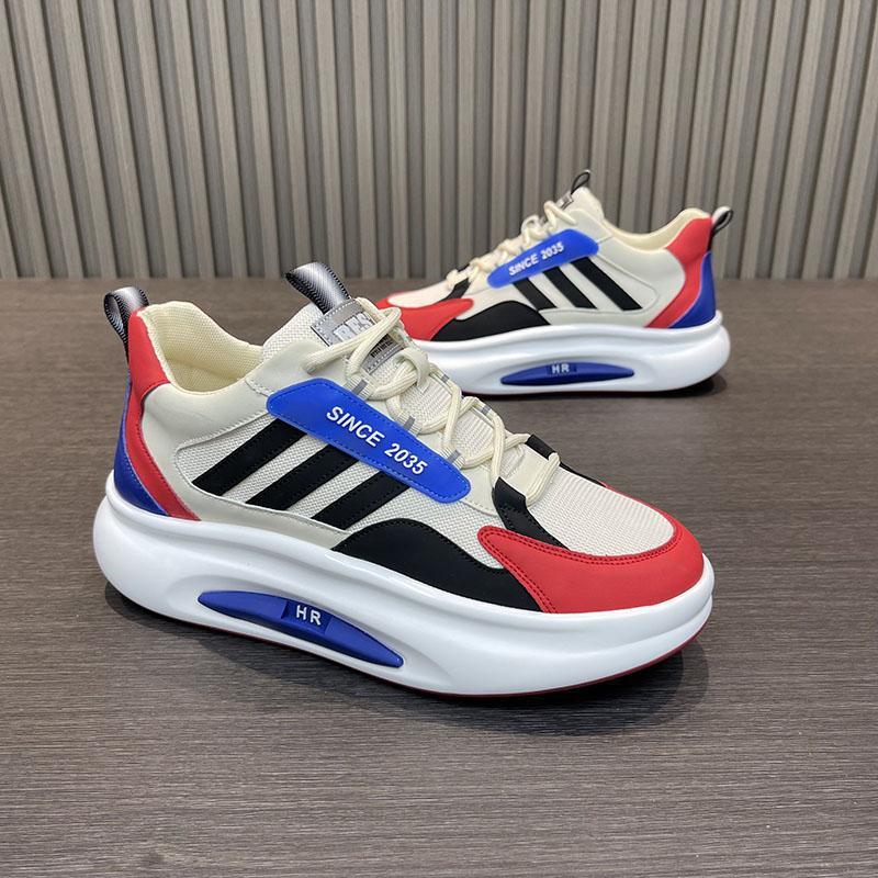 Men's Breathable Casual Sneakers, Anti-Odor Non-Slip Thick Sole Height Increasing Shoes for Summer