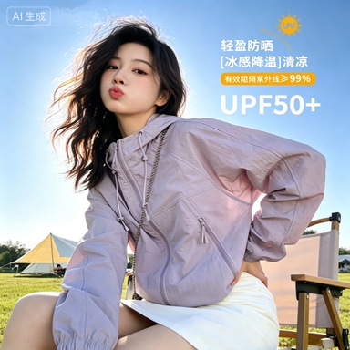Women's UPF50+ Lightweight Sun Protection Jacket, Quick-Dry Breathable Outdoor Hoodie for Travel