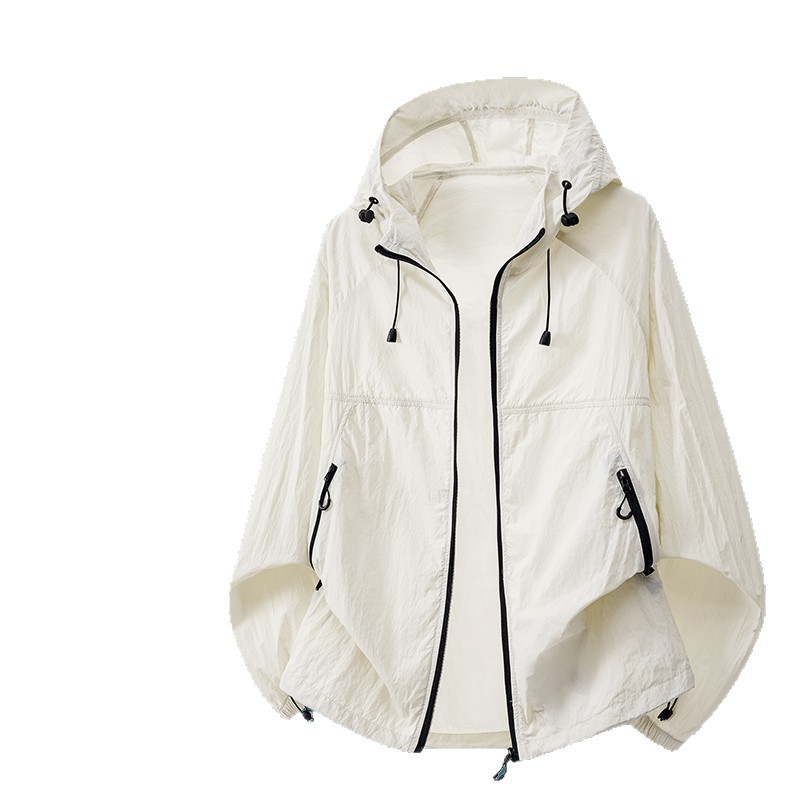 Women's UPF50+ Lightweight Sun Protection Jacket, Quick-Dry Breathable Outdoor Hoodie for Travel