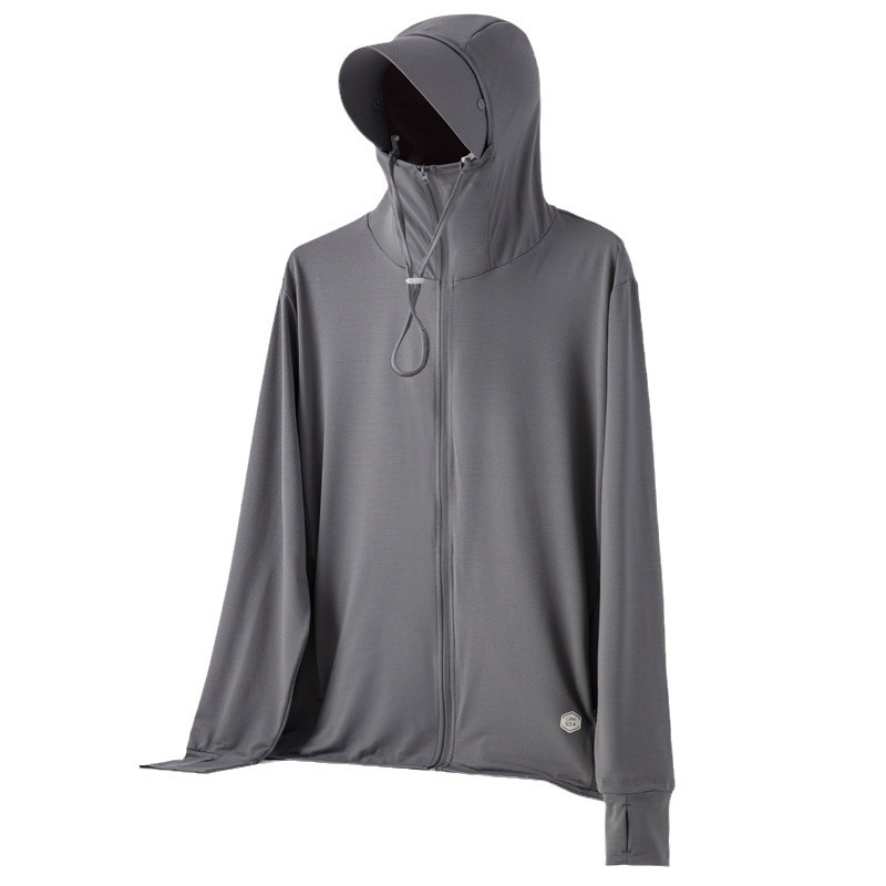 Men Women UPF50+ Lightweight Sun Protection Hoodie with Detachable Brim for Outdoor Cycling Fishing