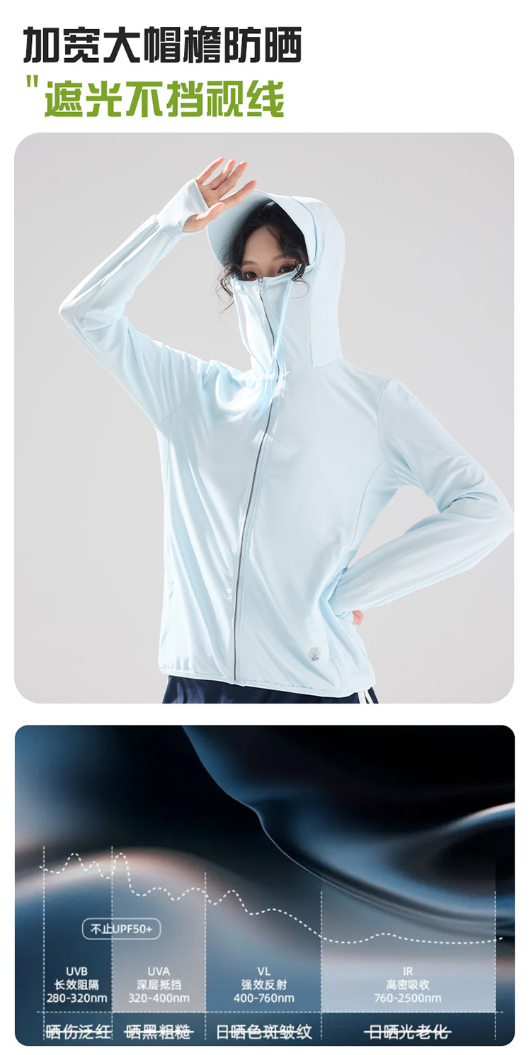 Men Women UPF50+ Lightweight Sun Protection Hoodie with Detachable Brim for Outdoor Cycling Fishing