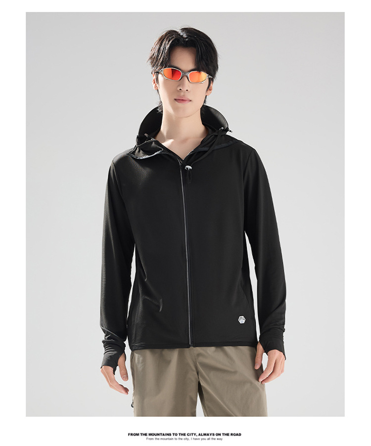Men Women UPF50+ Lightweight Sun Protection Hoodie with Detachable Brim for Outdoor Cycling Fishing