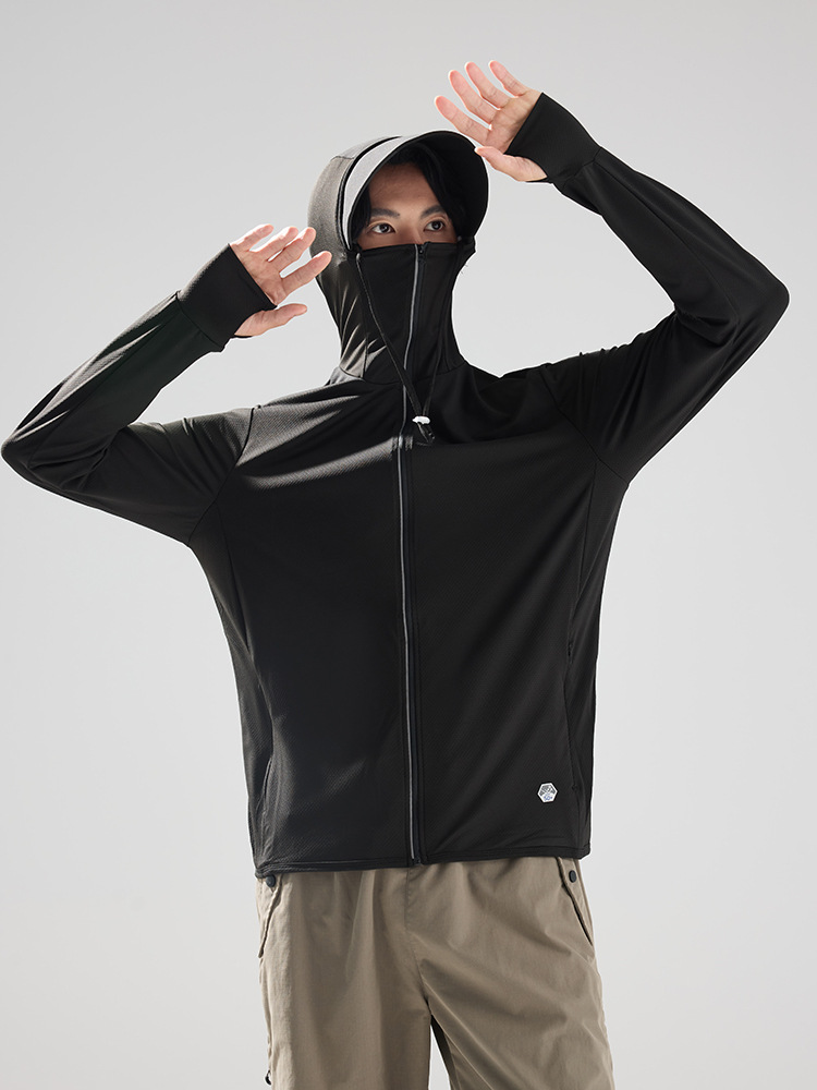 Men Women UPF50+ Lightweight Sun Protection Hoodie with Detachable Brim for Outdoor Cycling Fishing