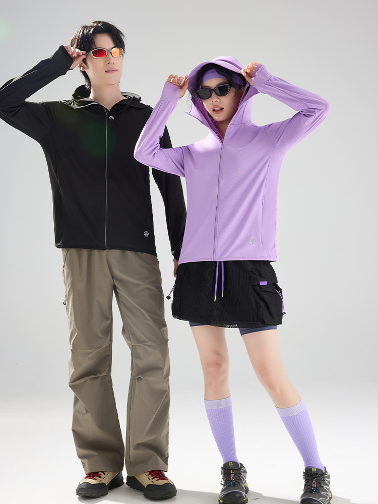 Men Women UPF50+ Lightweight Sun Protection Hoodie with Detachable Brim for Outdoor Cycling Fishing