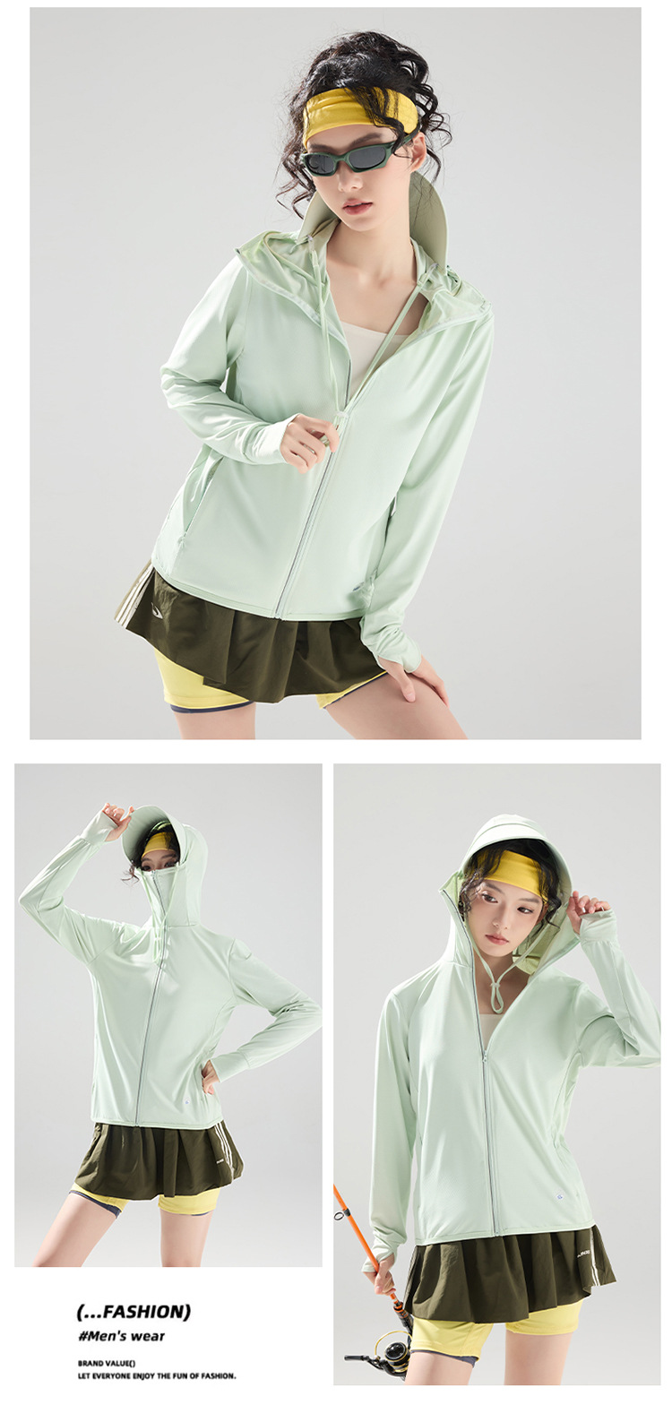 Men Women UPF50+ Lightweight Sun Protection Hoodie with Detachable Brim for Outdoor Cycling Fishing