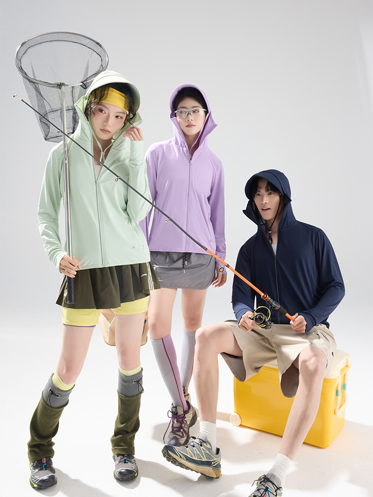Men Women UPF50+ Lightweight Sun Protection Hoodie with Detachable Brim for Outdoor Cycling Fishing
