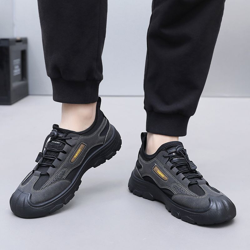 Men's Slip-On Hiking Shoes, Non-Slip Wear-Resistant Lightweight Outdoor Sports Shoes