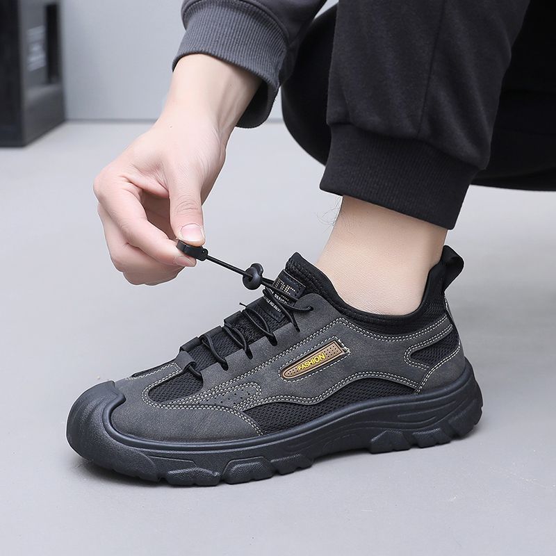 Men's Slip-On Hiking Shoes, Non-Slip Wear-Resistant Lightweight Outdoor Sports Shoes