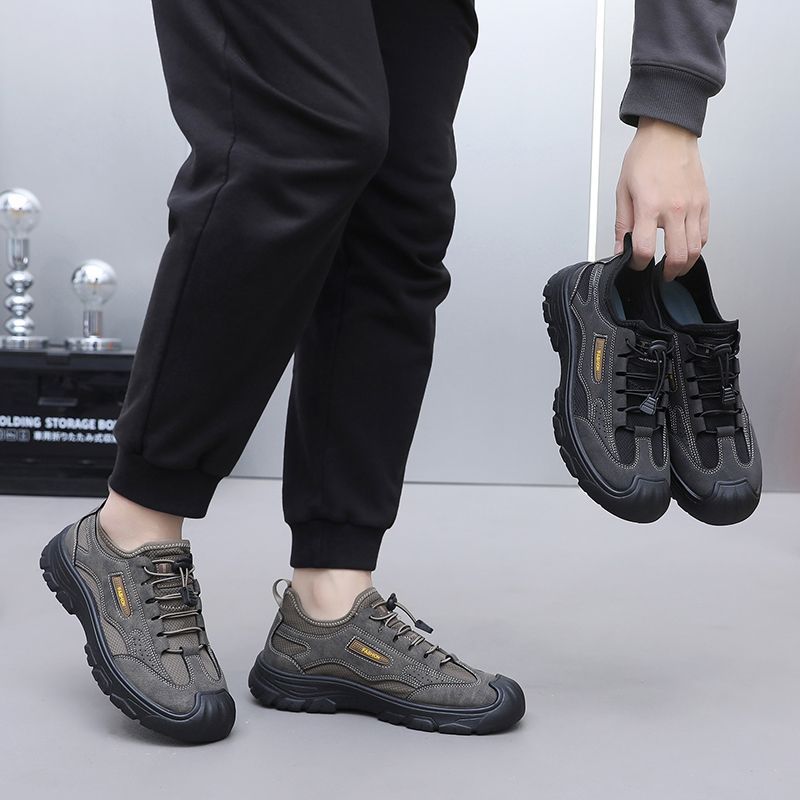 Men's Slip-On Hiking Shoes, Non-Slip Wear-Resistant Lightweight Outdoor Sports Shoes