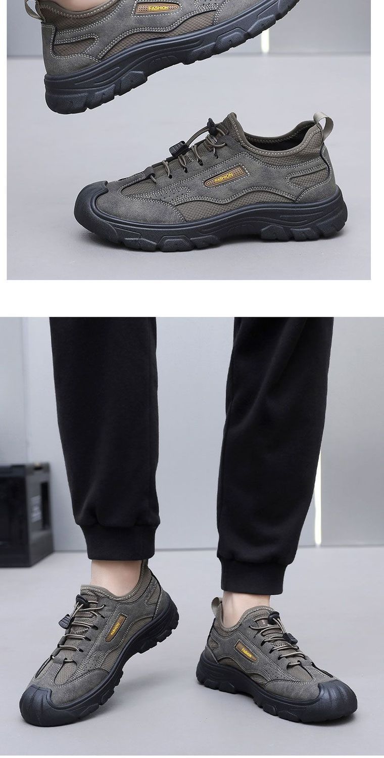 Men's Slip-On Hiking Shoes, Non-Slip Wear-Resistant Lightweight Outdoor Sports Shoes