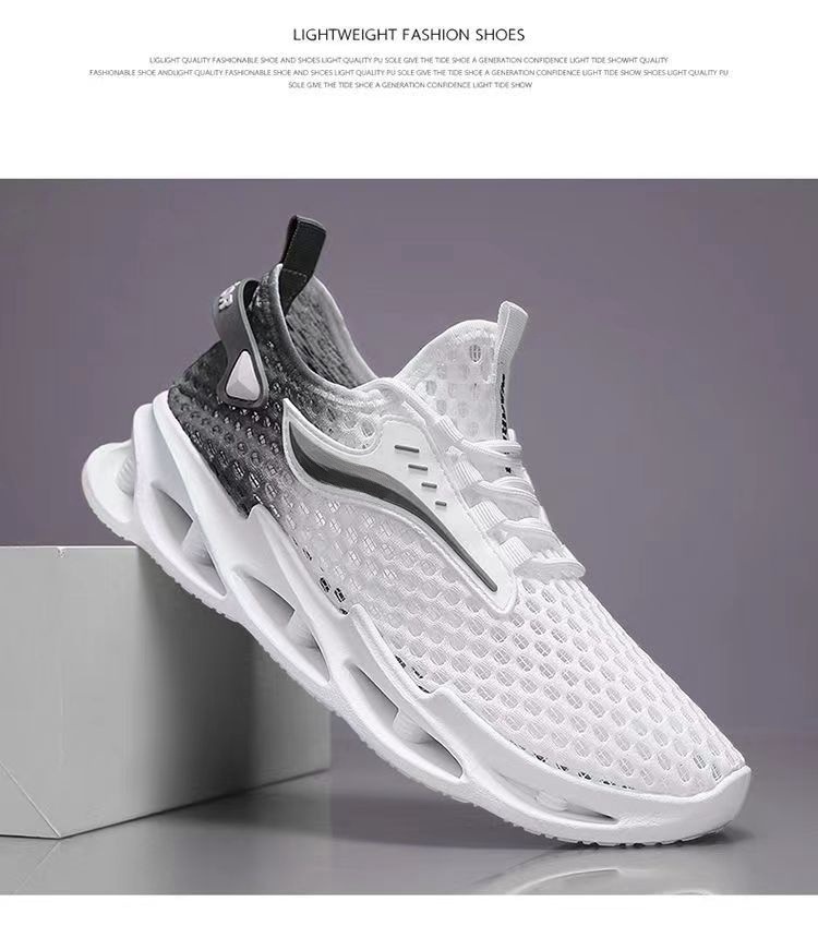 Men's Breathable Mesh Casual Sports Shoes, Lightweight Outdoor Walking Sneakers