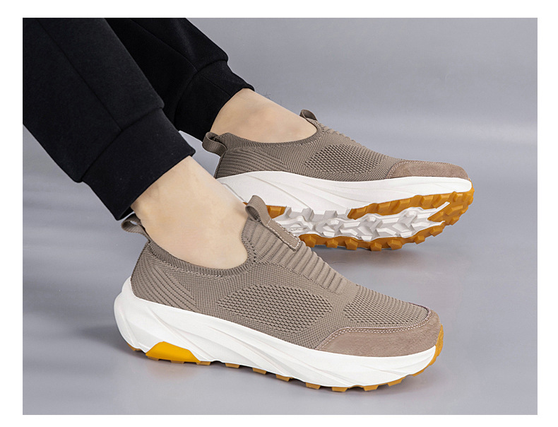 Men's Breathable Mesh Walking Shoes Lightweight Slip-On Casual Sneakers